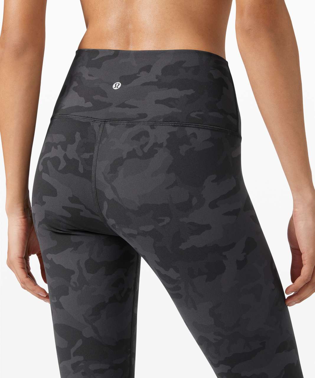 Lululemon Wunder Under Crop (Hi-Rise) - Space Dye Camo Seal Grey