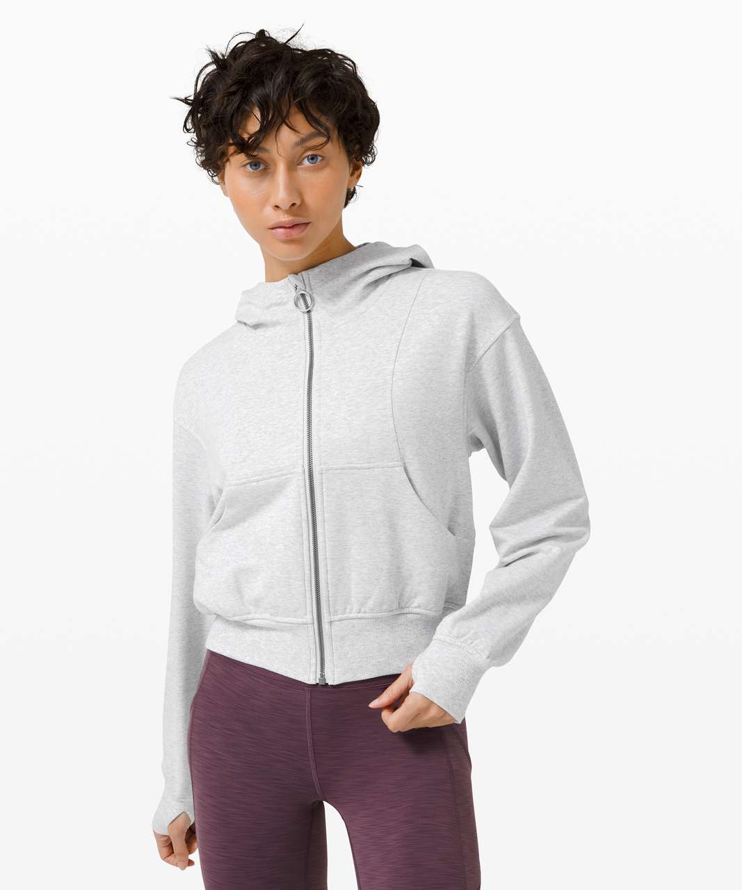 Lululemon Catch a Breath Zip Hoodie - Heathered Core Ultra Light Grey