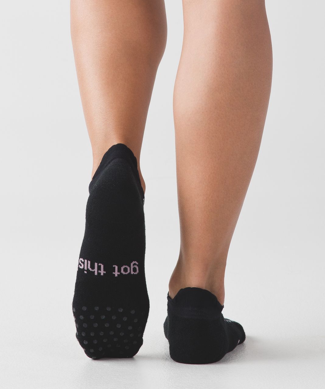 Lululemon Heels High Studio Sock - Black / White / Rose Blush