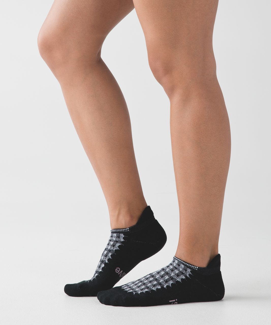 Lululemon Heels High Studio Sock - Black / White / Rose Blush