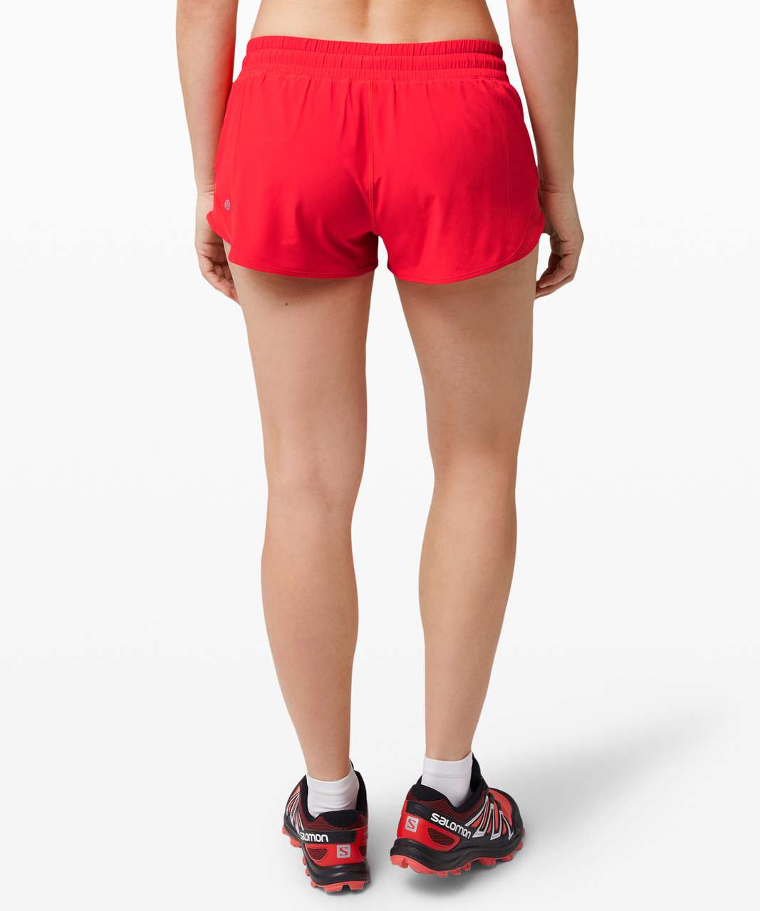 Red Hotty Hot 4 running shorts, lululemon