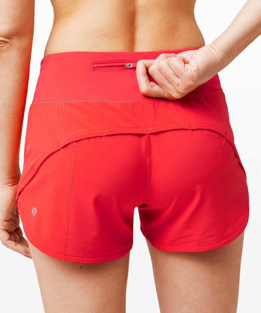 Lululemon Speed Up Short Long *4 Updated Fit - Carnation Red - lulu  fanatics