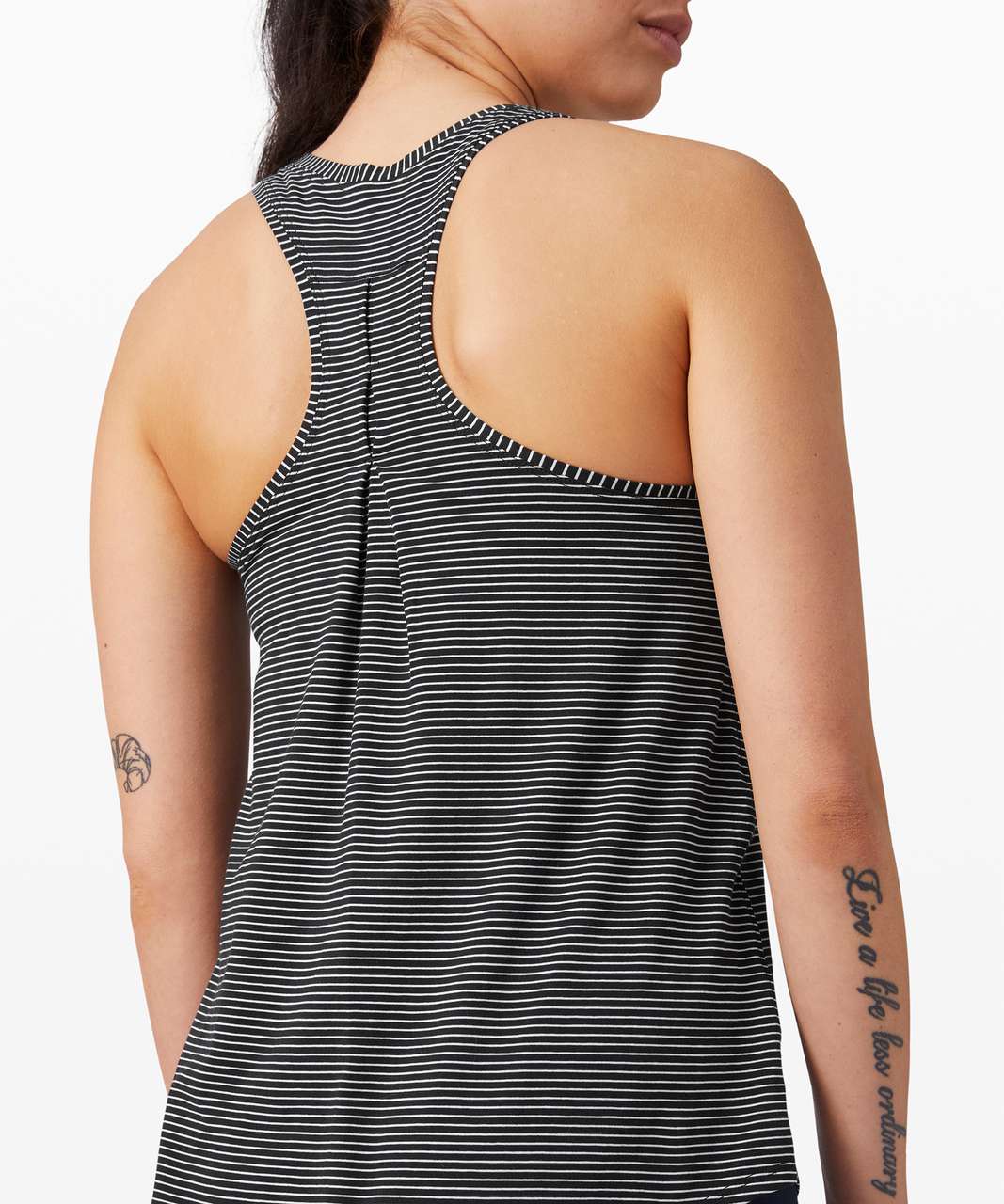 Lululemon Love Tank *Pleated - Hype Stripe Black White