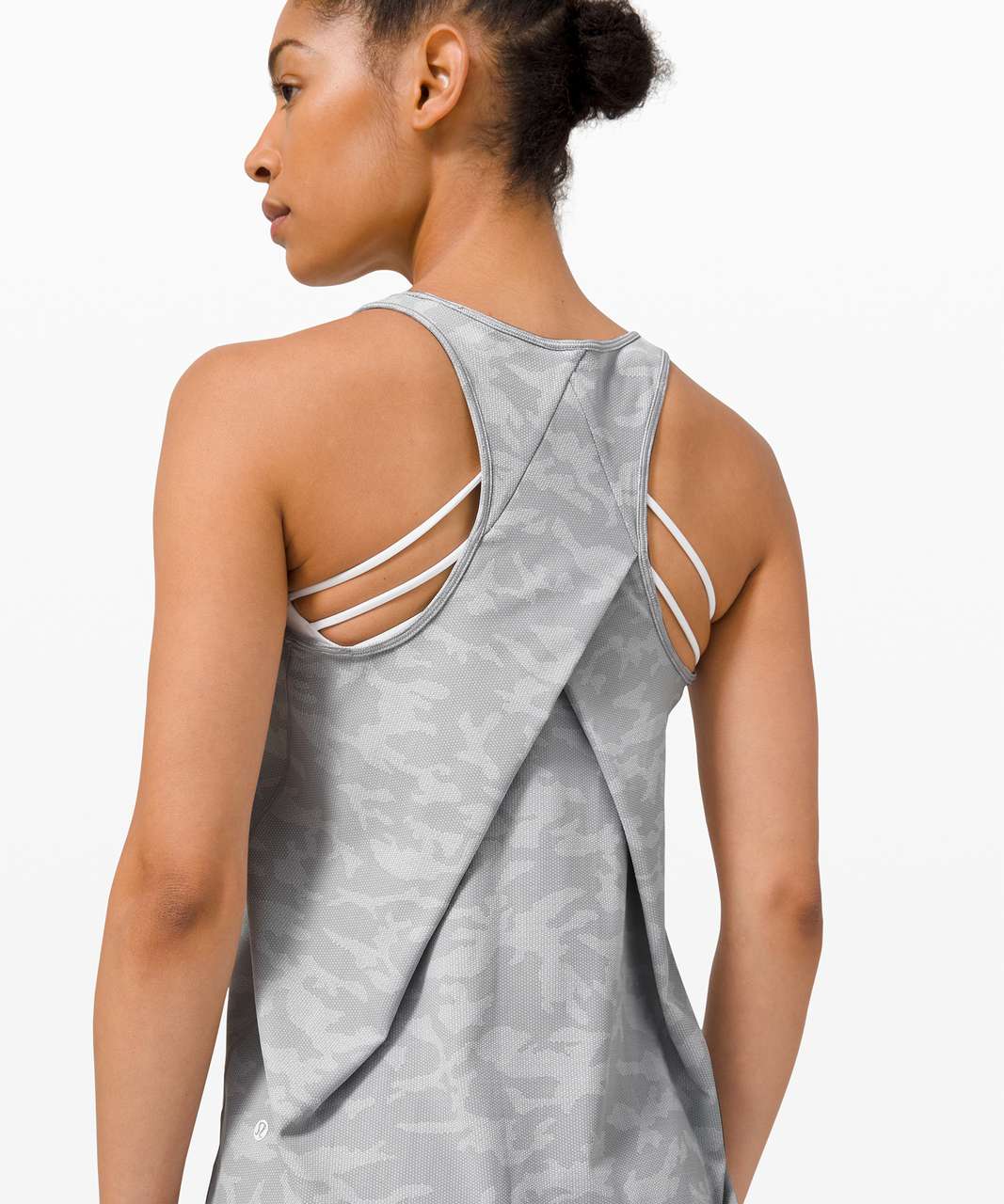 Lululemon Essential Tank *Pleated - Incognito Camo SSL Silver Drop Alpine  White - lulu fanatics