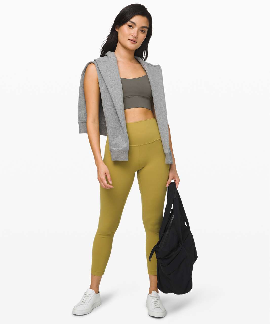 Lululemon Flow Y Bra Long Line Nulu *Light Support, B/C Cup (Online Only) - Grey Sage