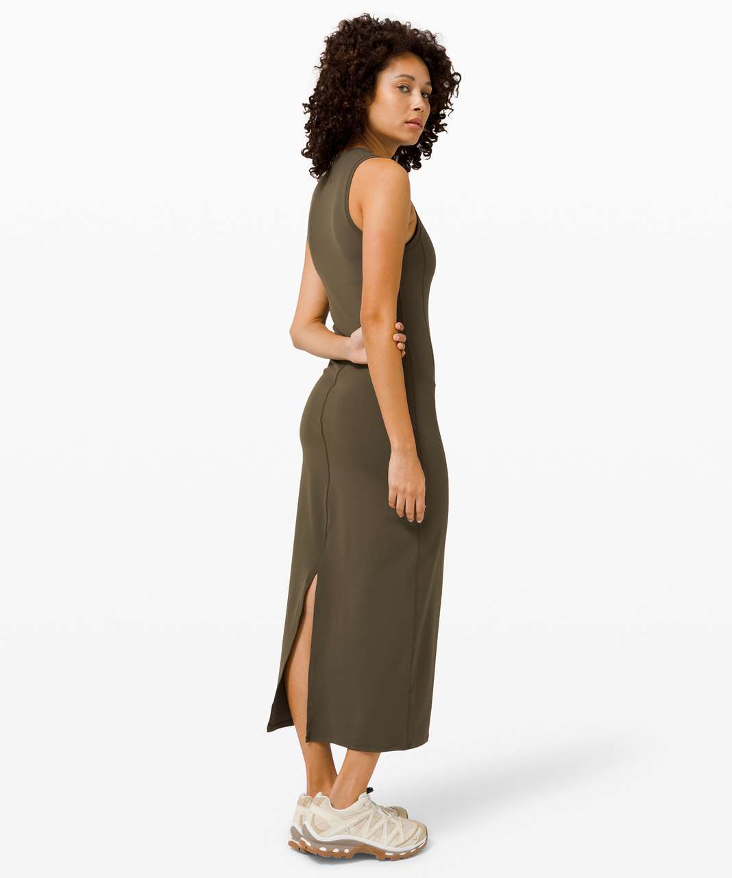 Lululemon All Aligned Midi Dress - Dark Olive