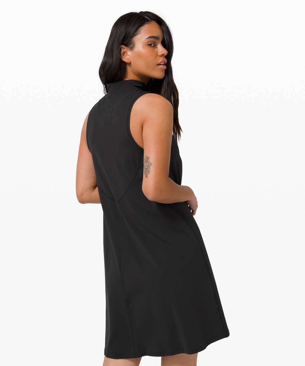 Lululemon All Aligned A-line Dress - Black - lulu fanatics