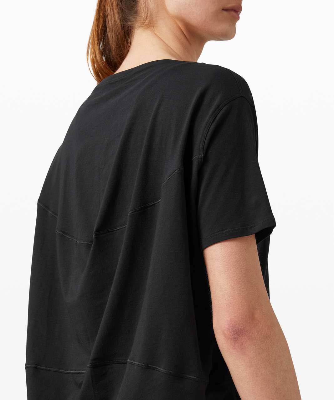 Lululemon Back In Action Short Sleeve - Black - lulu fanatics