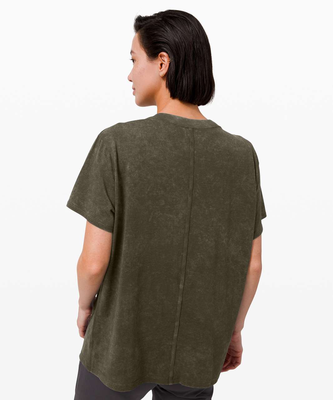 Lululemon All Yours Boyfriend Tee *Cloud - Cloudy Wash Dark Olive