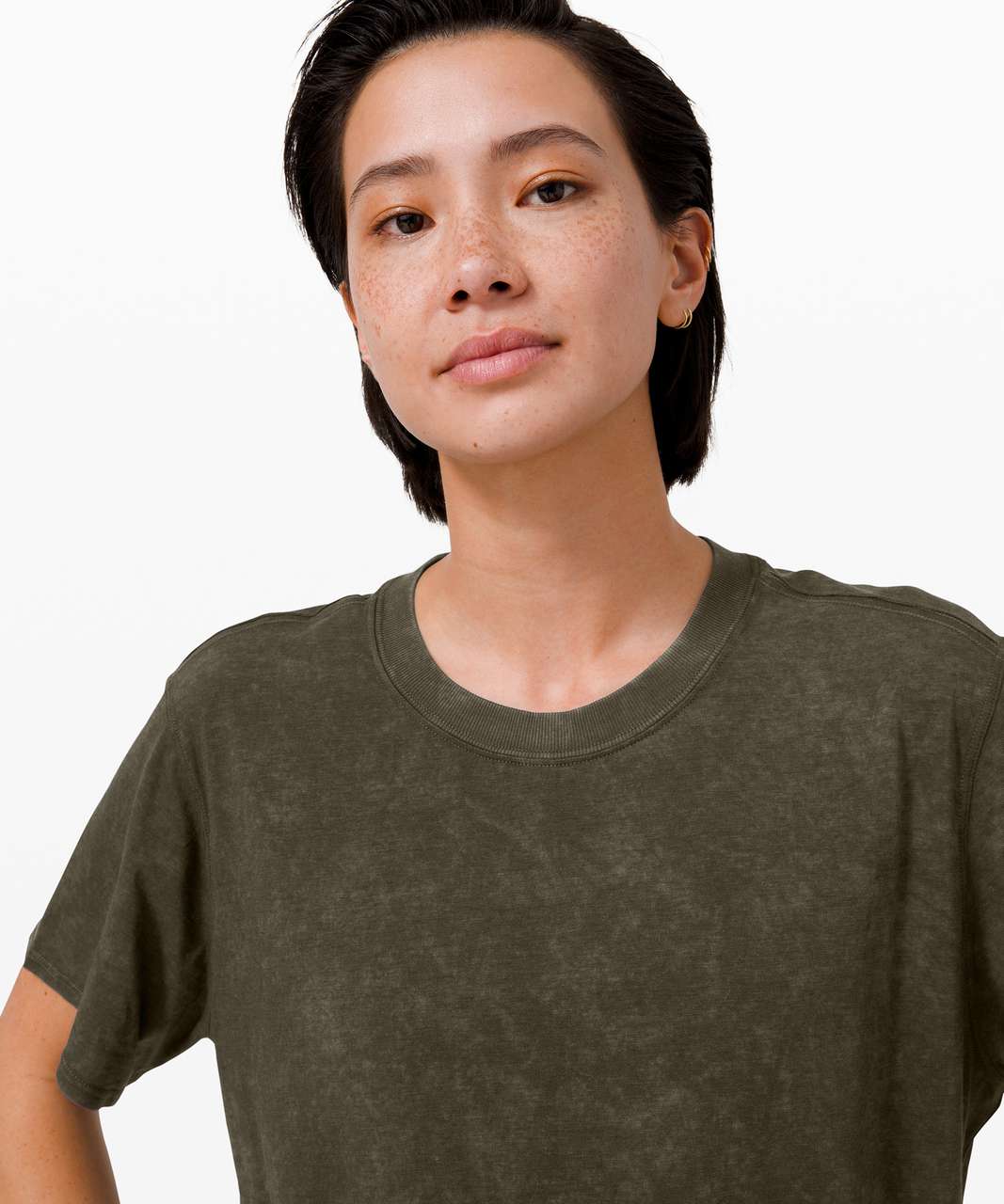 Lululemon All Yours Boyfriend Tee *Cloud - Cloudy Wash Dark Olive