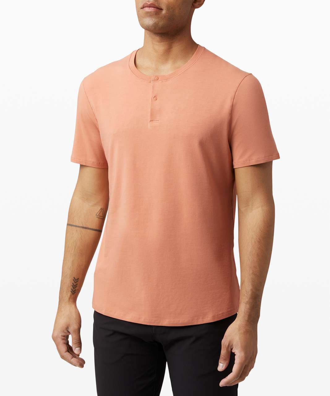 Lululemon 5 Year Basic Short Sleeve Henley - Sedona Sunset