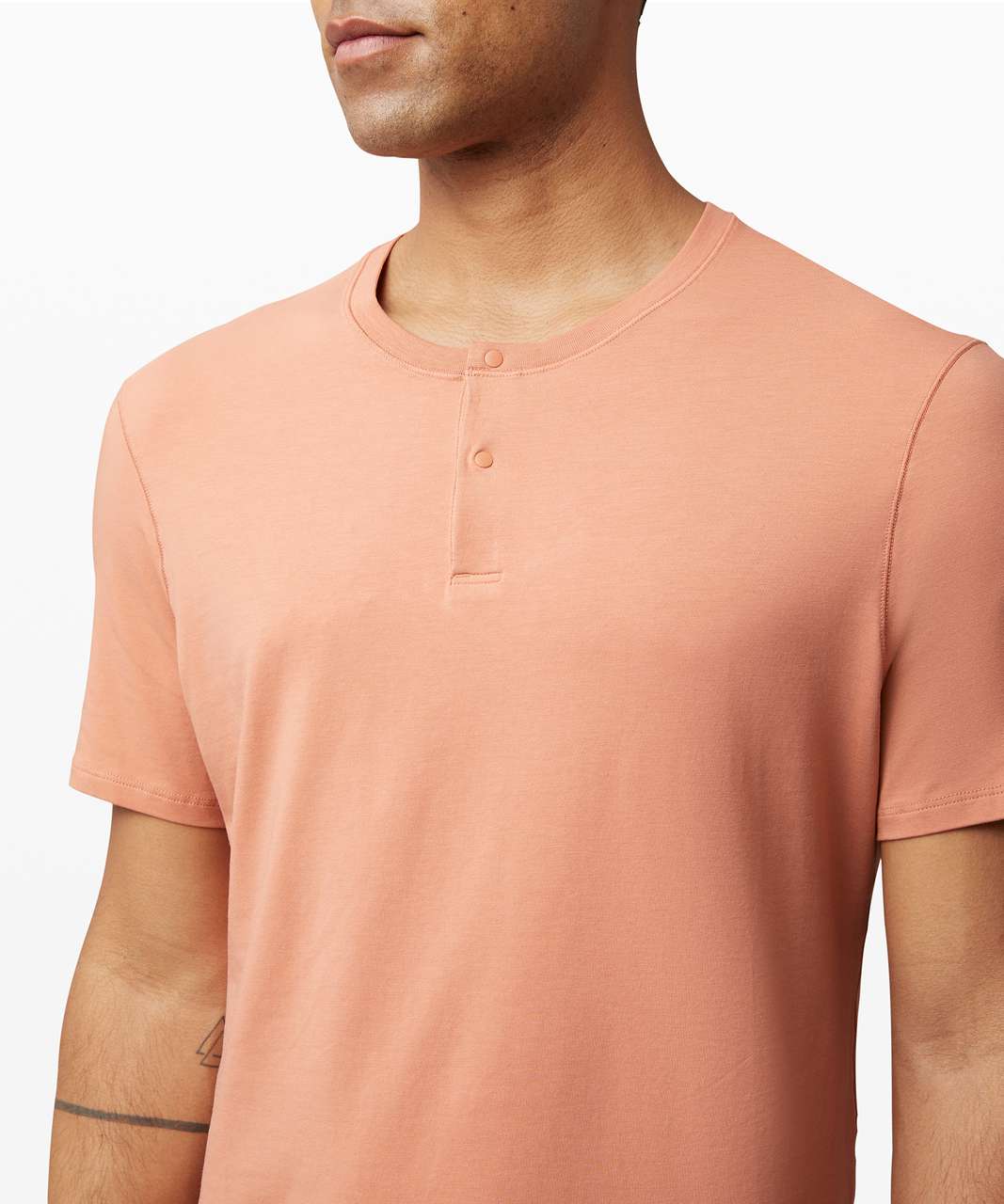 Lululemon 5 Year Basic Short Sleeve Henley - Sedona Sunset