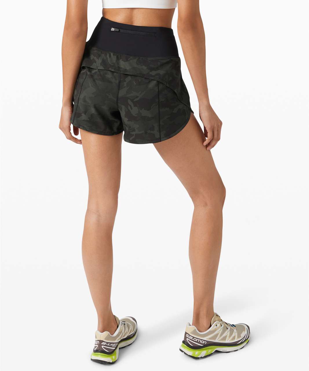 NEW LULULEMON Speed Up 4 Short 12 TALL Incognito Camo Pink Taupe