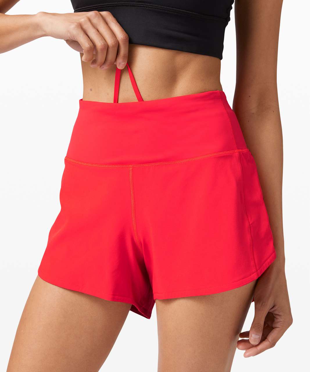 Lululemon Speed Up Short Long High-Rise *4" - Carnation Red