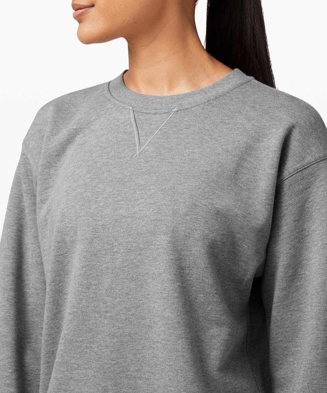 Lululemon All Yours Crew - Heathered Core Medium Grey - lulu fanatics