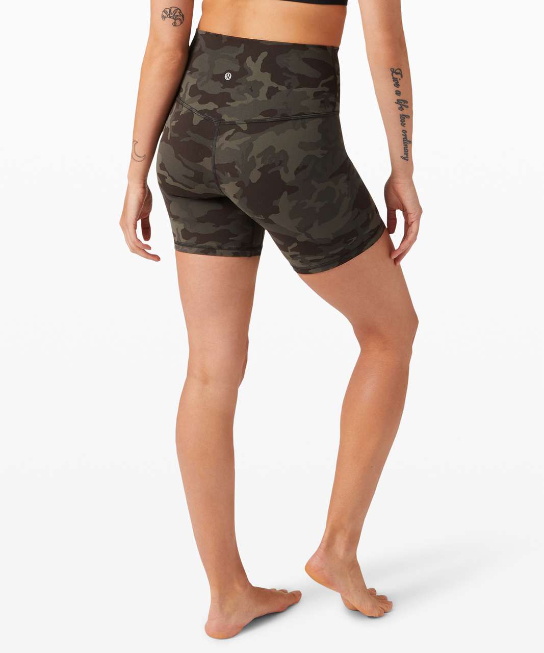 Lululemon Speed Up Short High-rise *2.5 In Incognito Camo Multi Gator Green/black