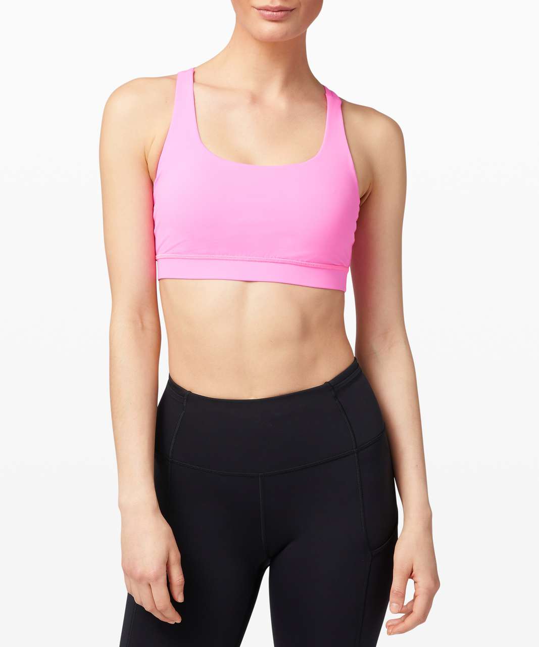 Lululemon Sports Bra Size 36 D. Pink And Some Darker Discoloration