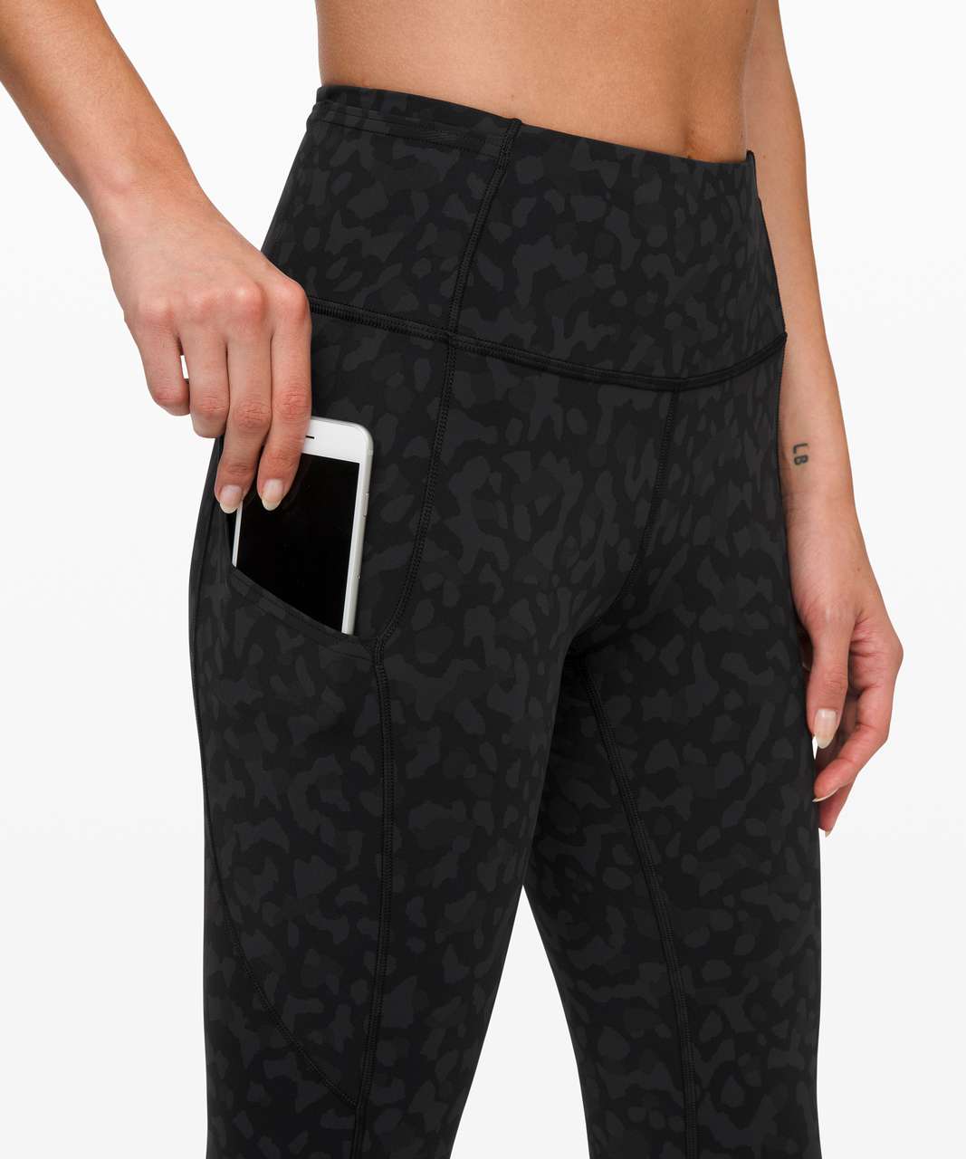 Lululemon Fast and Free Tight II 25" *Non-Reflective Nulux - Formation Camo Deep Coal Multi