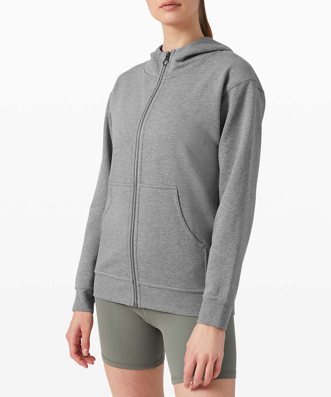 Lululemon All Yours Zip Hoodie *terry In Heathered Core Medium Grey