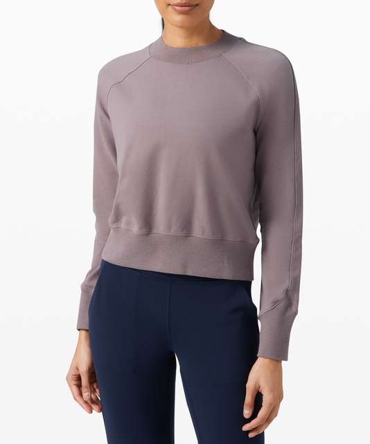 LULULEMON Women’s Ready To Roll Crew Sweatshirt in Vapor Gray Size 10