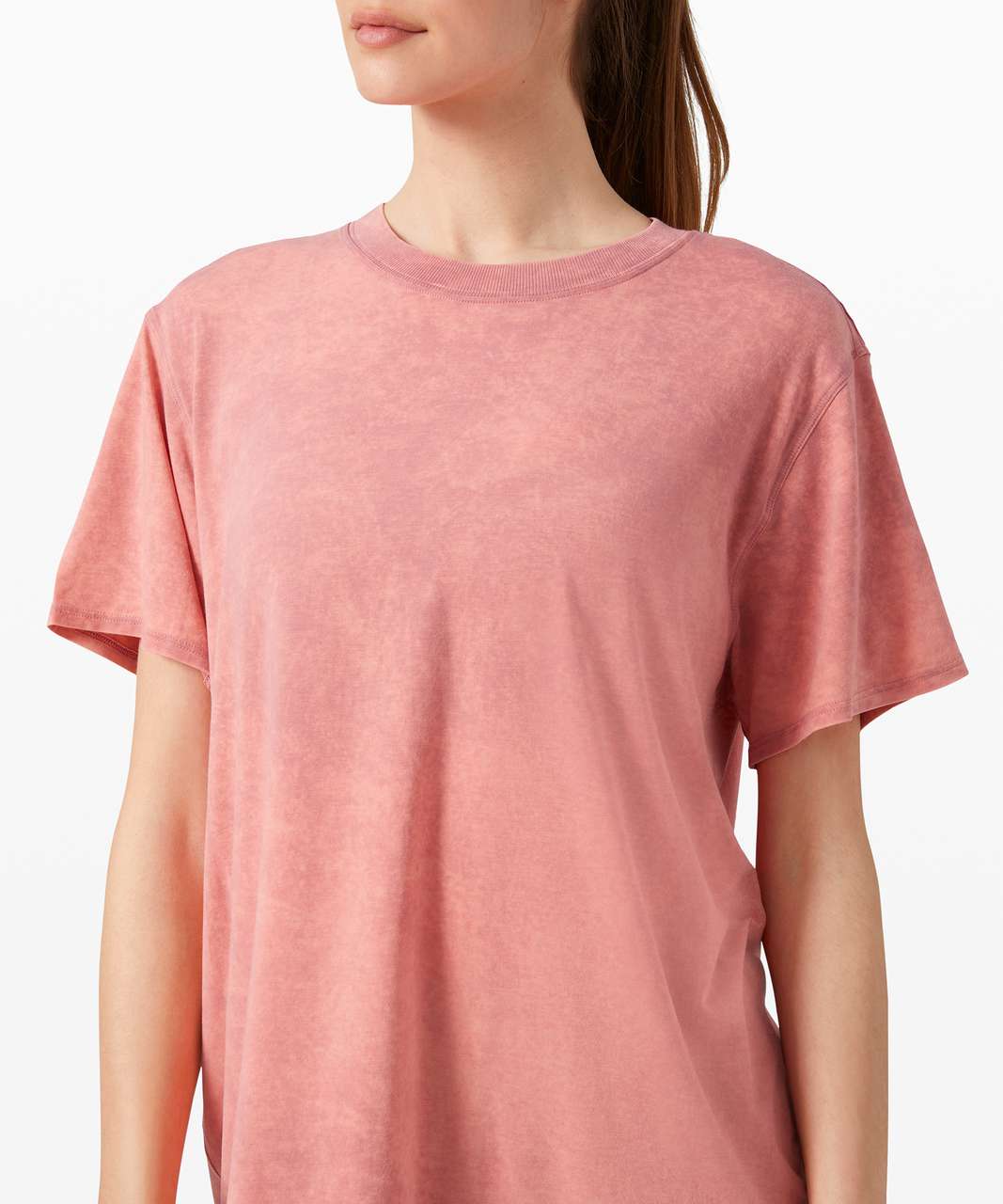 Lululemon All Yours Boyfriend Tee *Cloud - Cloudy Wash Cherry Tint