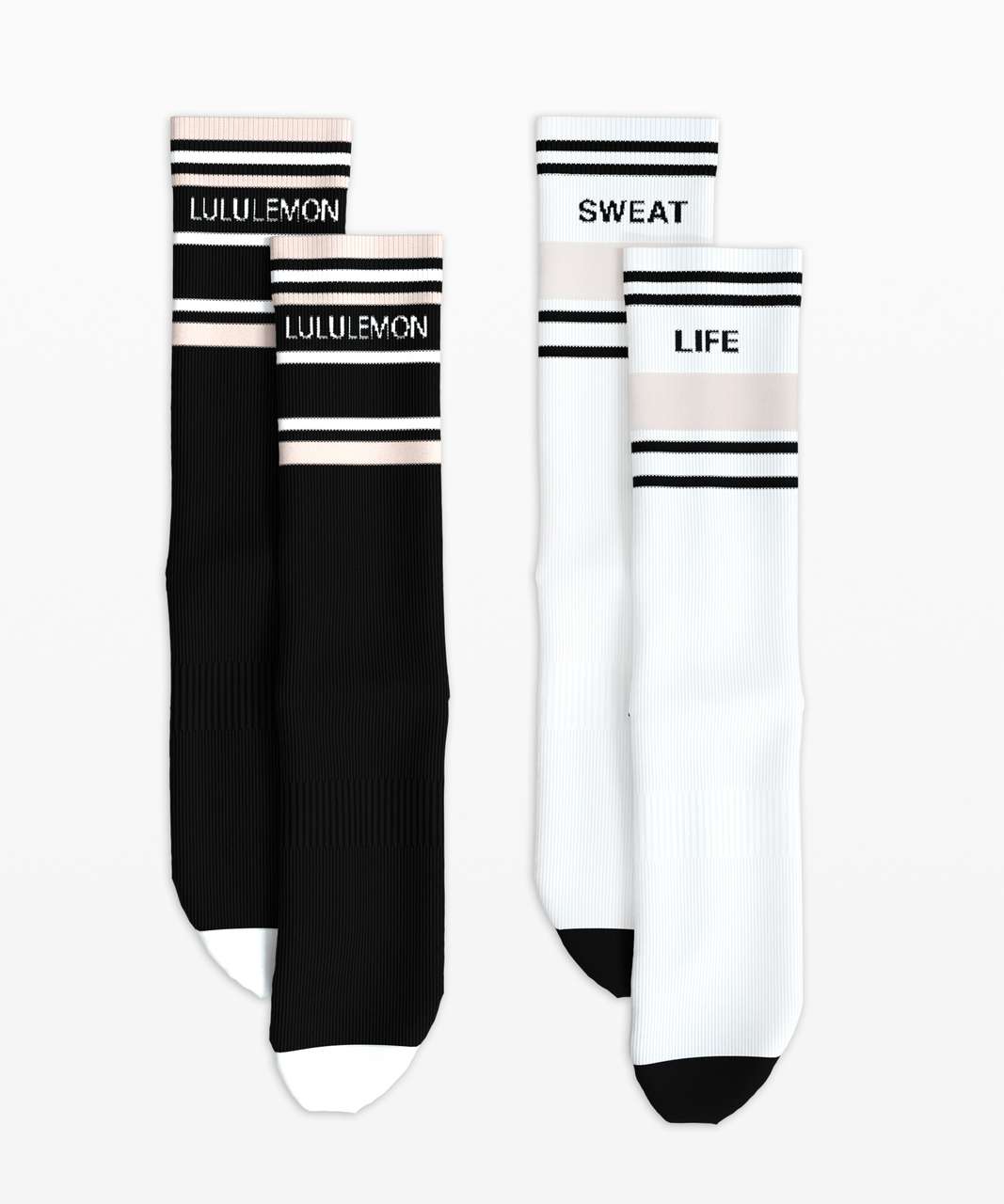 Lululemon Tale To Tell Crew Sock *2 Pack - White / Black / Dune