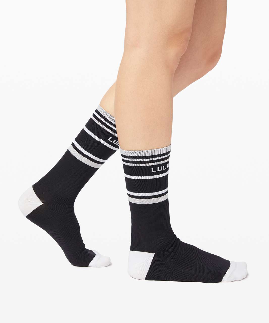 Busy Stripe Socks in Ivory