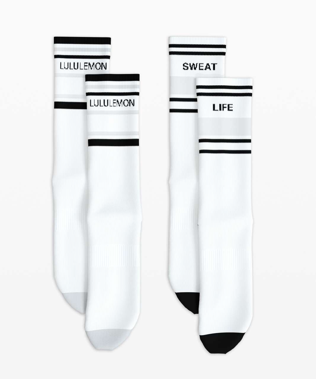 Lululemon Tale To Tell Crew Sock *2 Pack - White / Vapor / Black