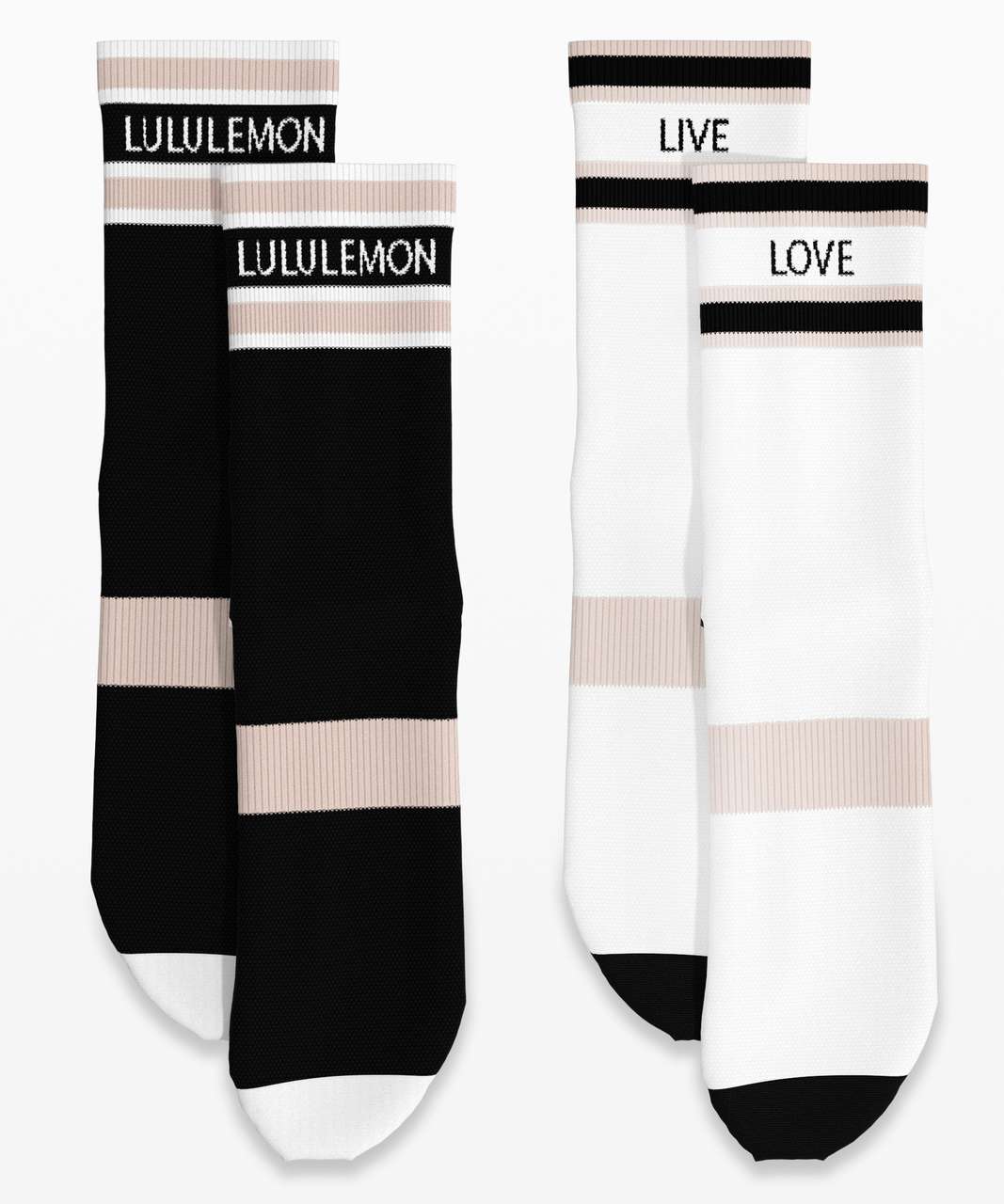 Lululemon Tale To Tell Quarter Sock *2 Pack - White / Black / Dune