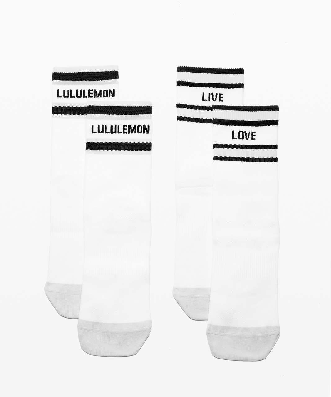 Lululemon Tale To Tell Quarter Sock *2 Pack - White / Vapor / Black