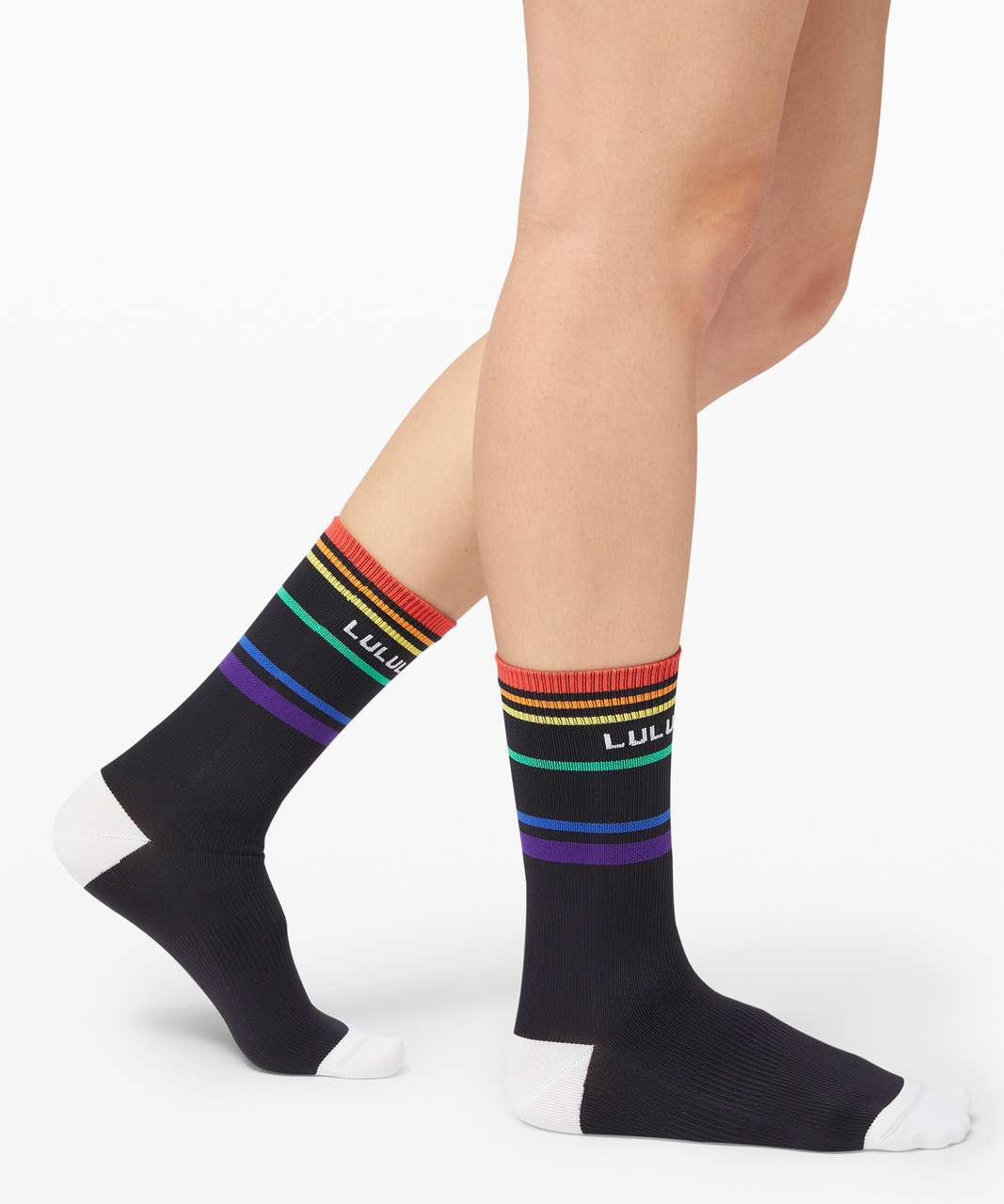 Lululemon Tale To Tell Crew Sock *Love - Black - lulu fanatics