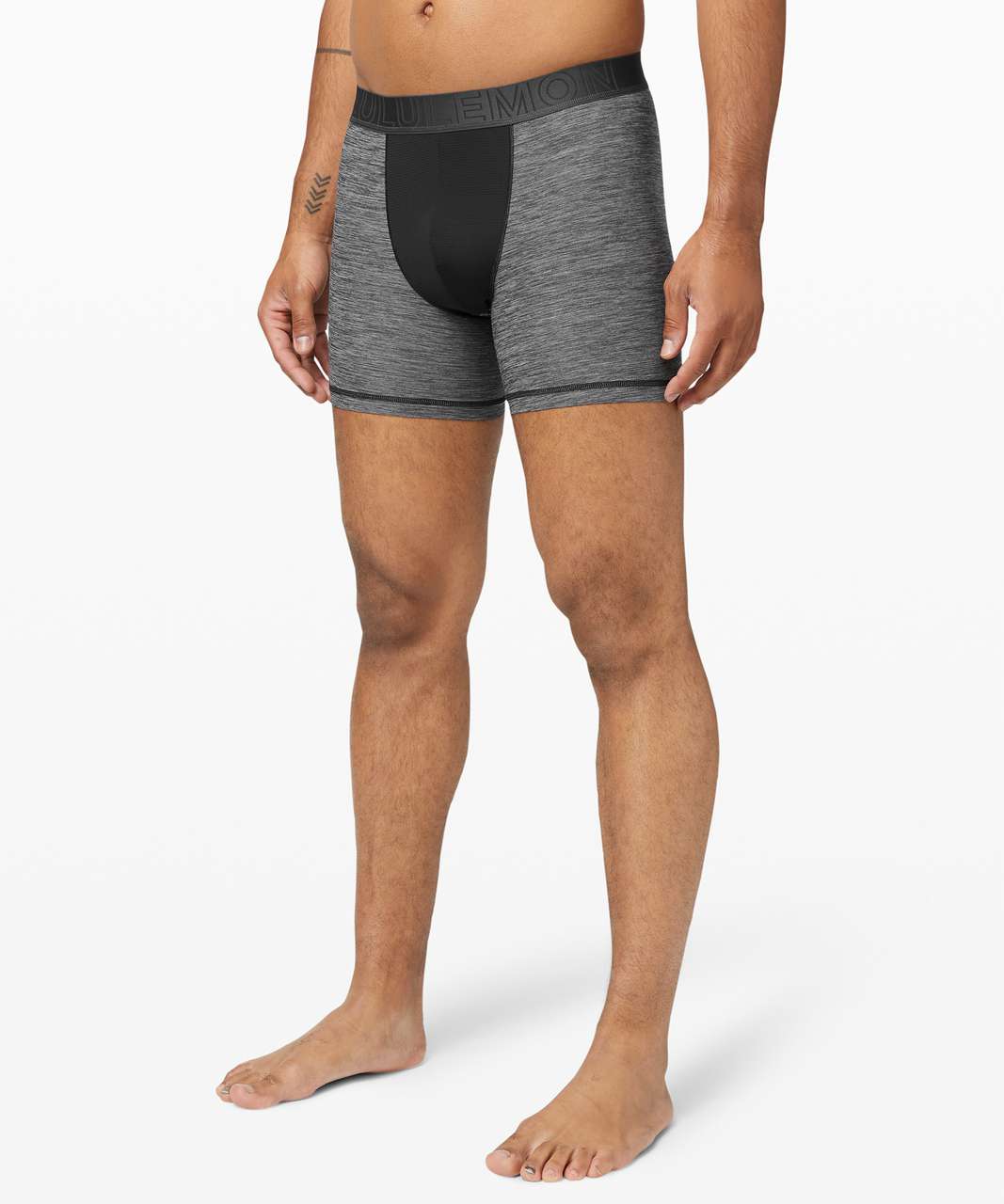 Lululemon License to Train Boxer *5" - Heathered Black / Graphite Grey