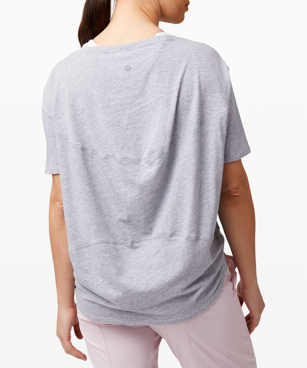 New Lululemon Back In Action Short Sleeve Size 10 Heathered Core