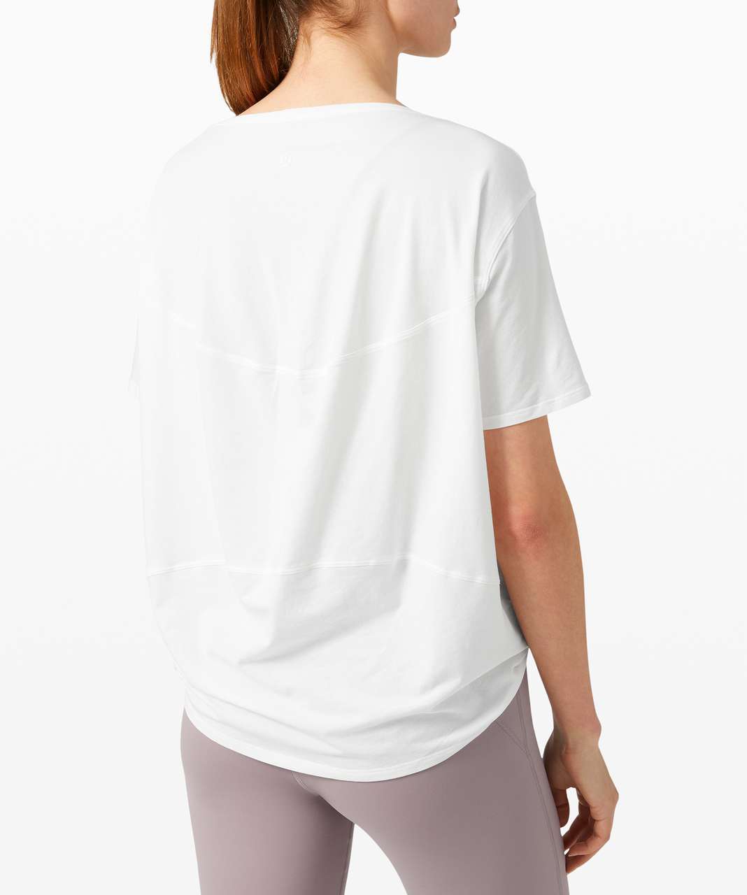 Lululemon Just Be Short Sleeve Tee - Misty Stripe Burnout White - lulu  fanatics