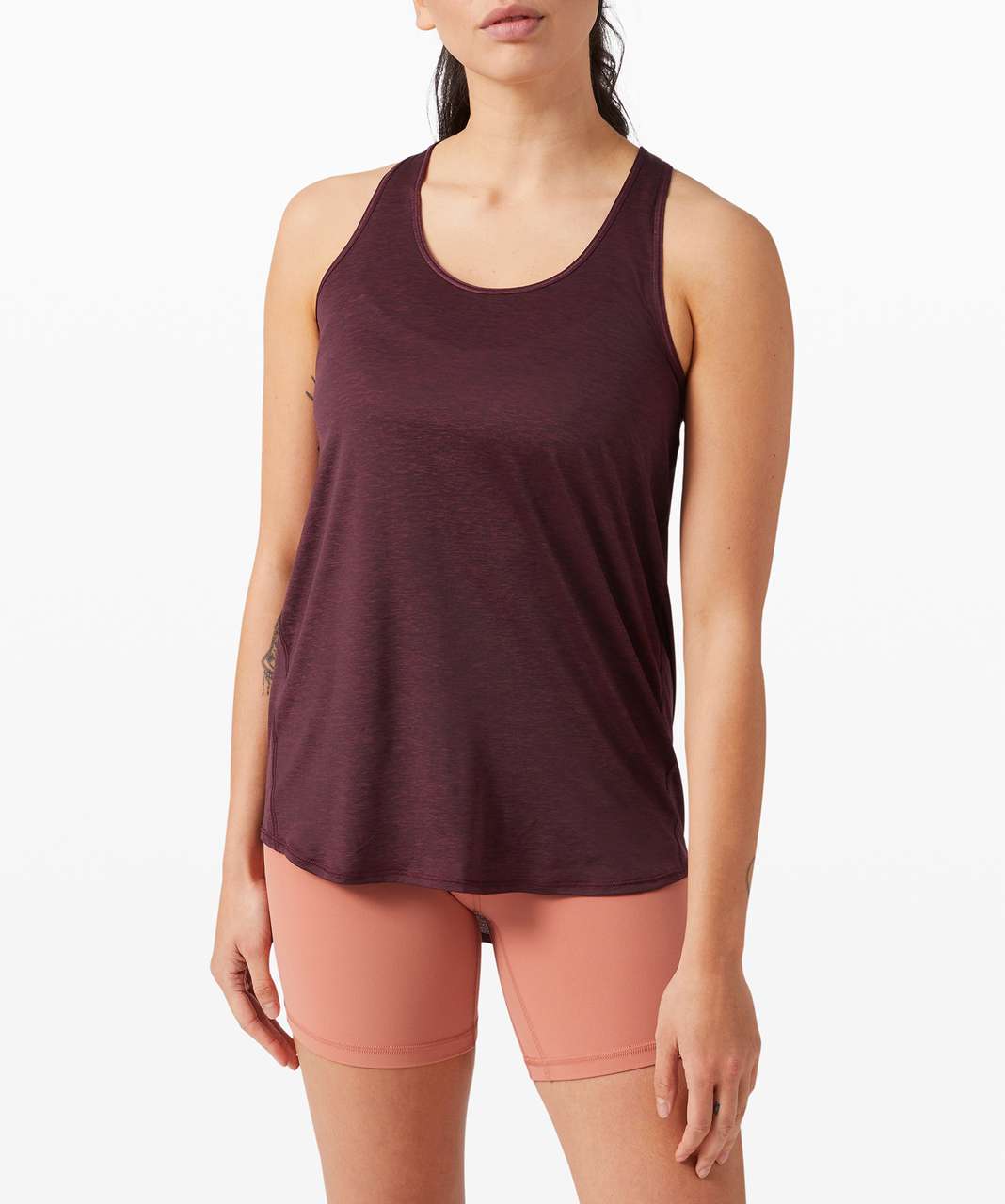 Lululemon Essential Tank *Pleated - Heathered Black - lulu fanatics