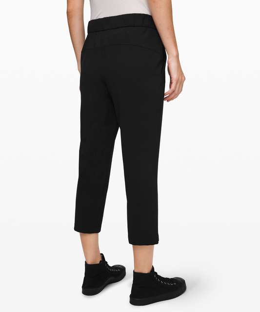 Lululemon On the Fly Crop *23 - Heathered Black - lulu fanatics