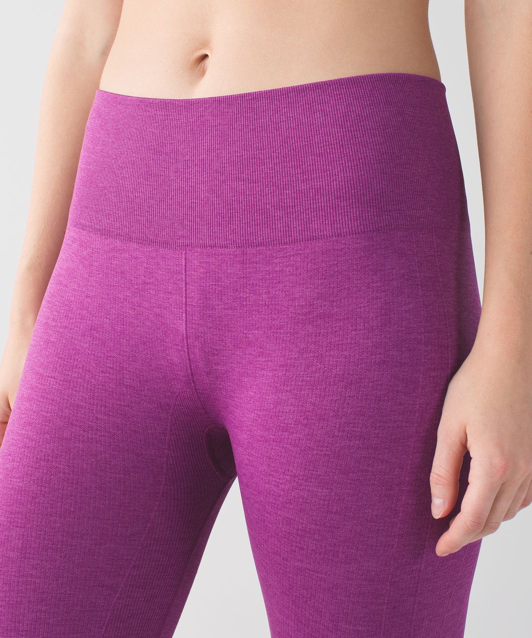 Lululemon In The Flow Crop II - Heathered Regal Plum - lulu fanatics