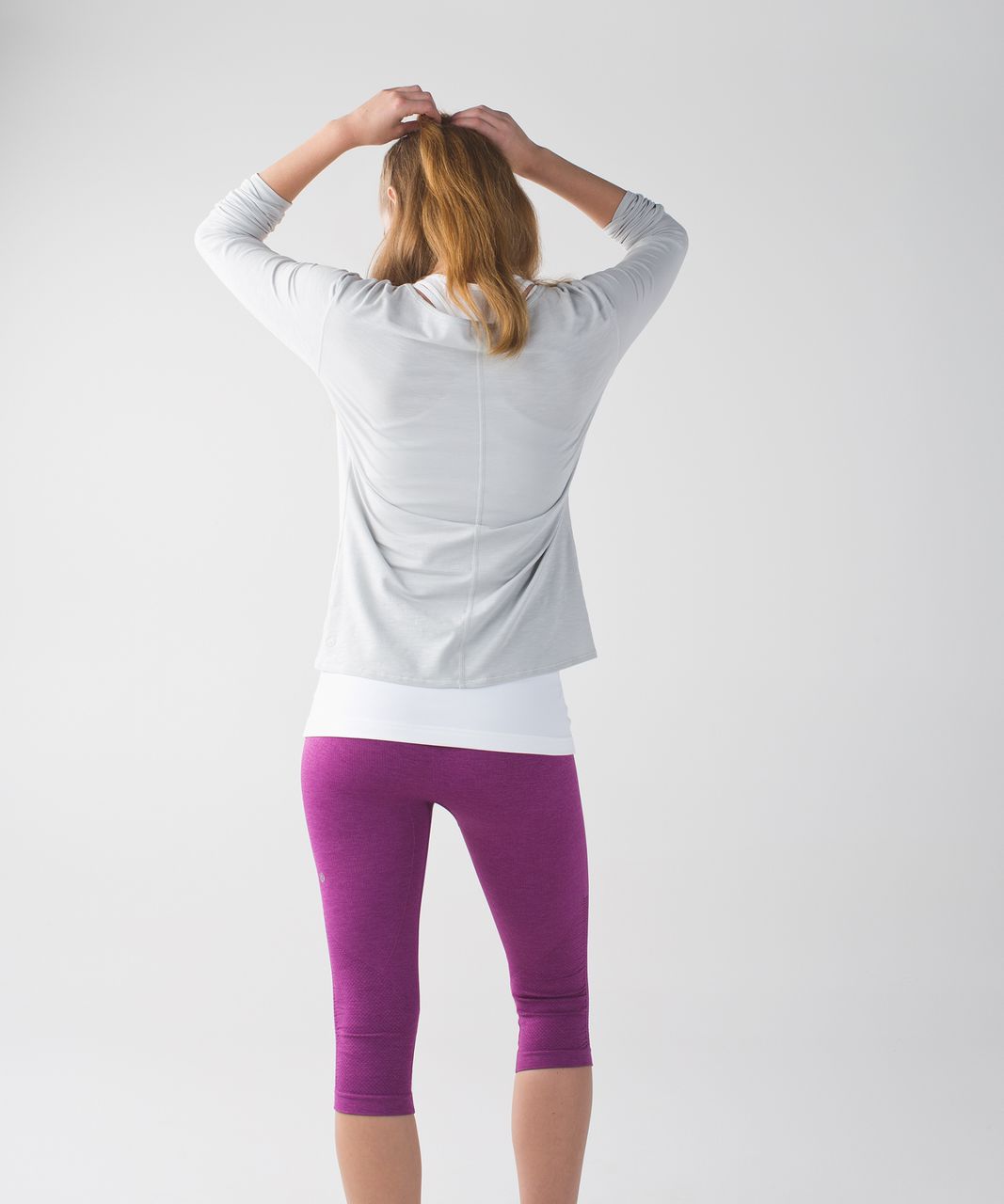 Lululemon In The Flow Crop II - Heathered Regal Plum