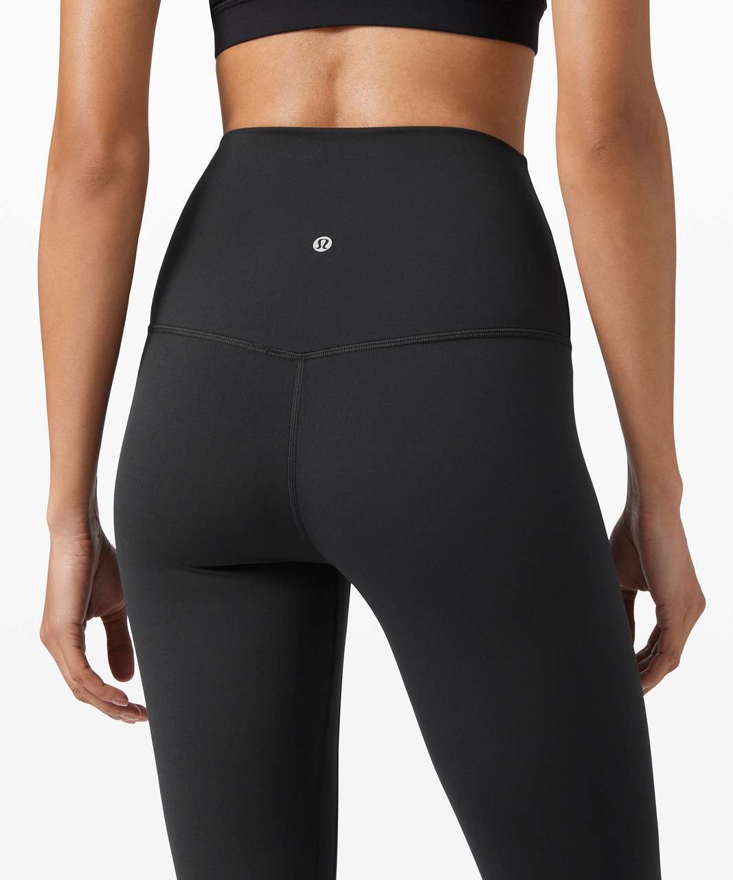 Lululemon Align High-Rise Ruched Waist Crop 22 - Black - lulu