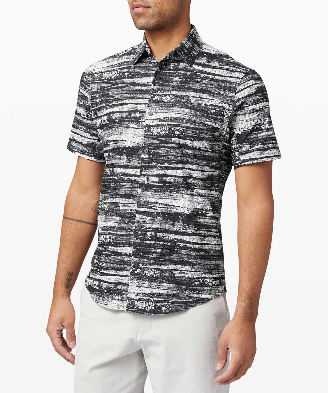 Lululemon Airing Easy Short Sleeve Shirt - Ocean Vista Alpine White