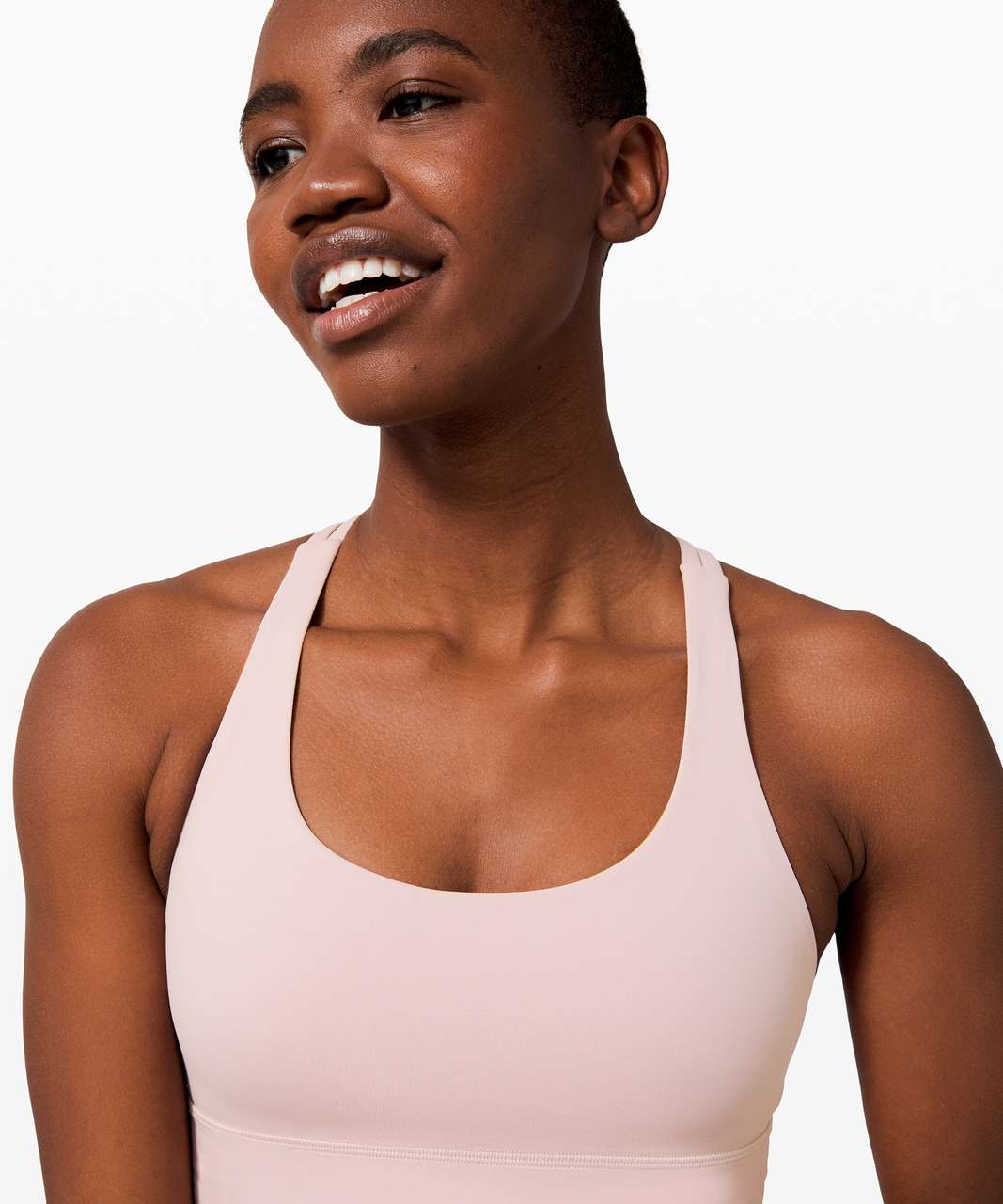 Lululemon Energy Bra Long Line *Medium Support, B-D Cup - Porcelain Pink