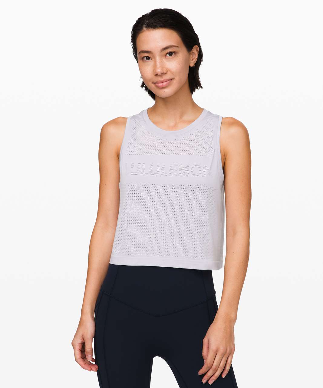 Lululemon Breeze By Muscle Crop Tank *lululemon - Silver Lilac / Silver  Lilac - lulu fanatics