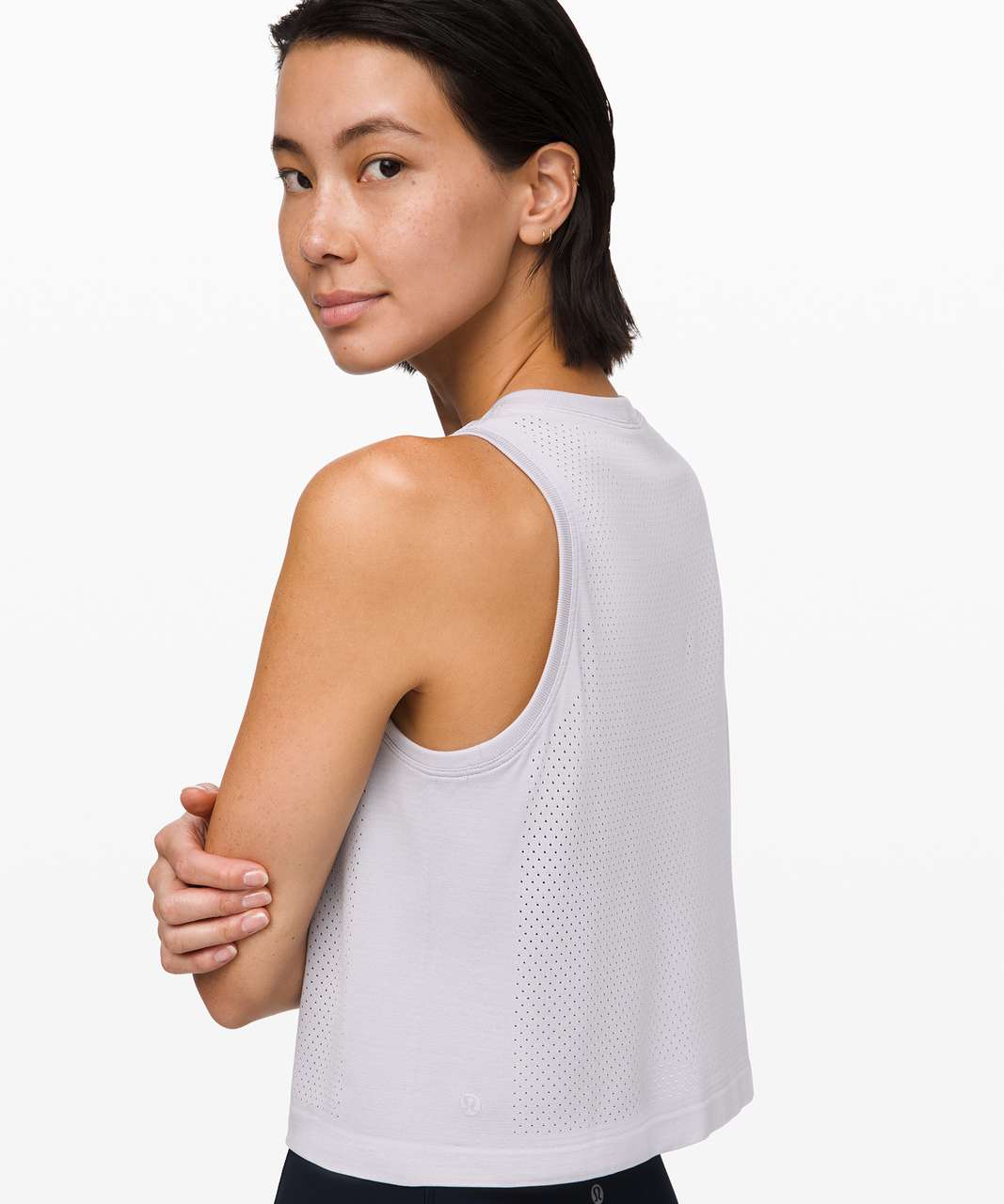 Lululemon Breeze By Muscle Crop Tank *lululemon - Silver Lilac / Silver Lilac