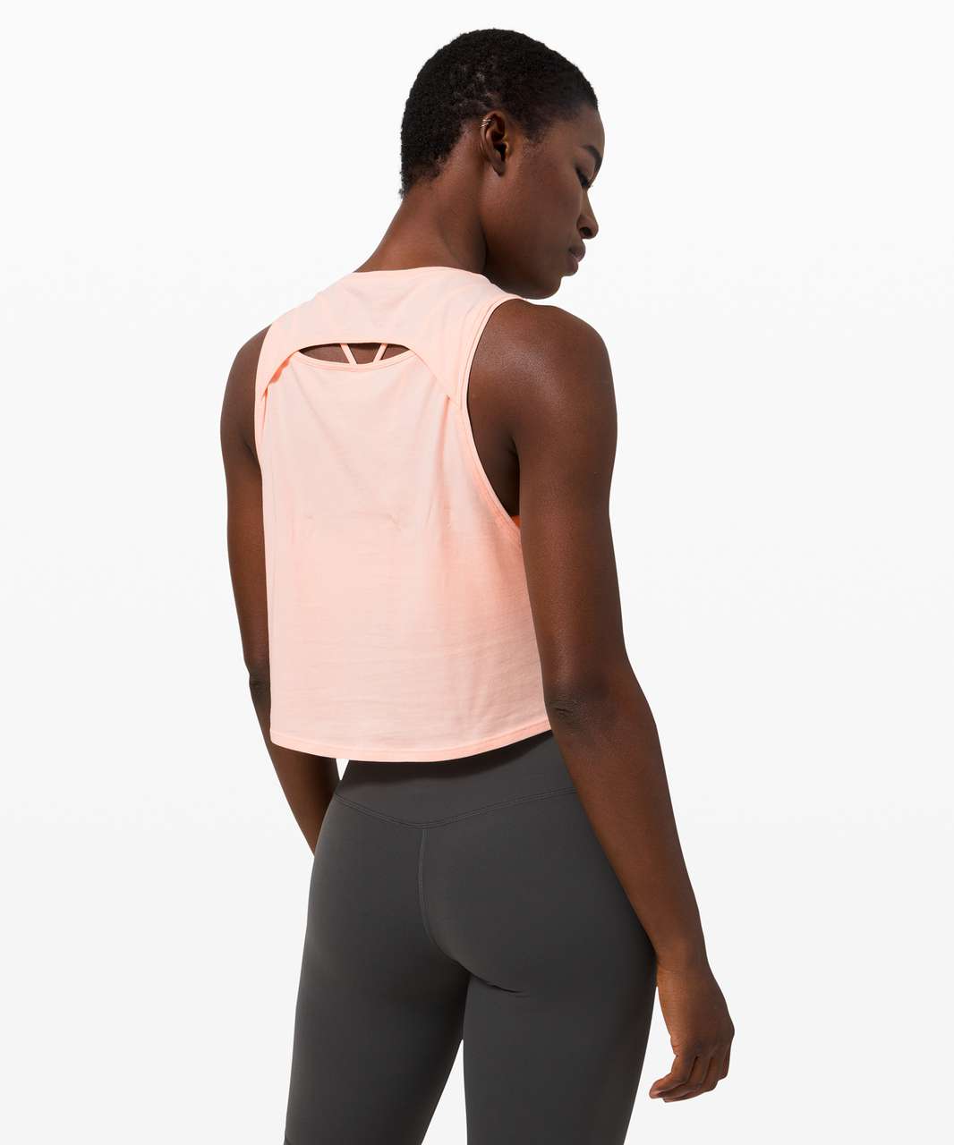 Lululemon Cut Back Crop Tank - Ballet Slipper