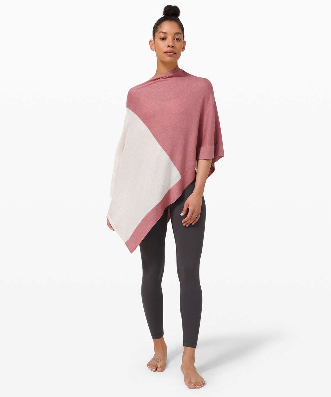 Lululemon Yin Poncho - Heathered Cherry Tint / Heathered Dune