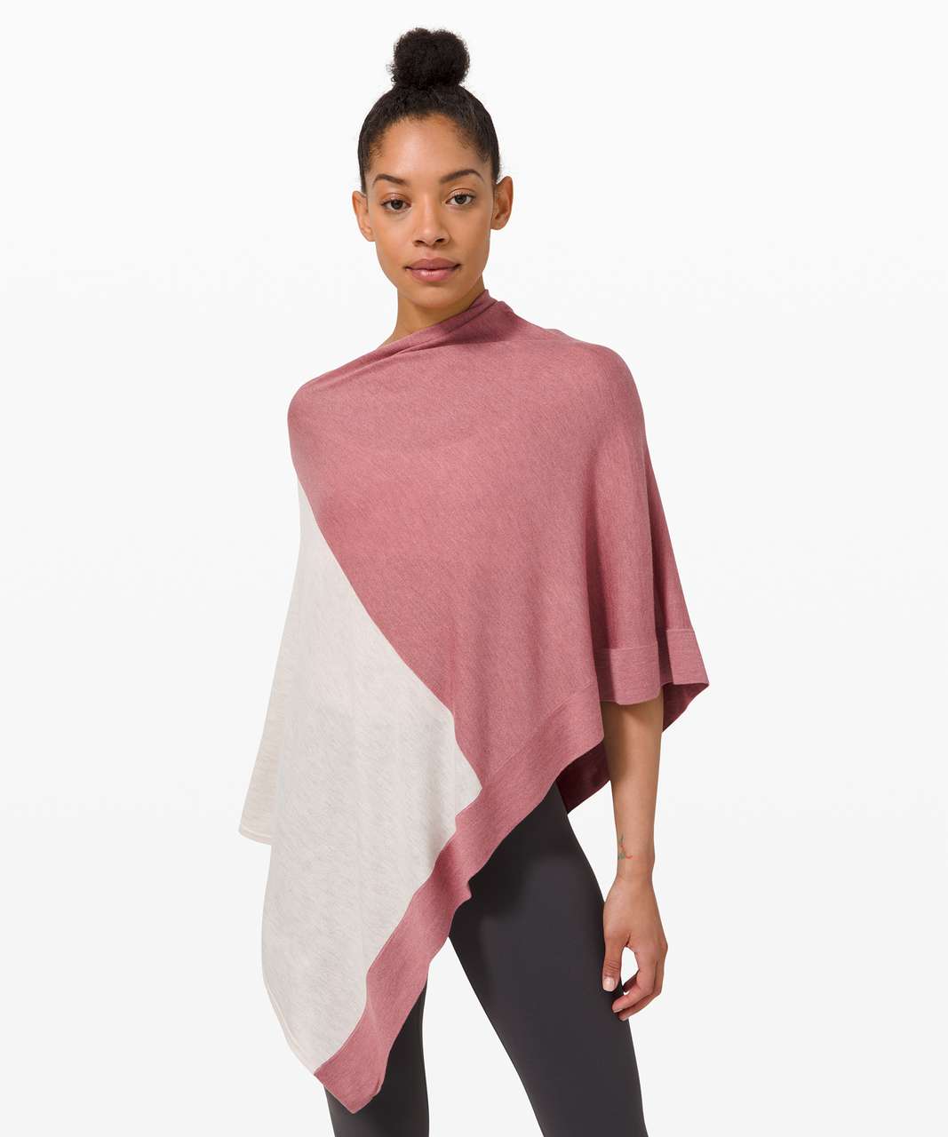 Lululemon Yin Poncho - Heathered Cherry Tint / Heathered Dune