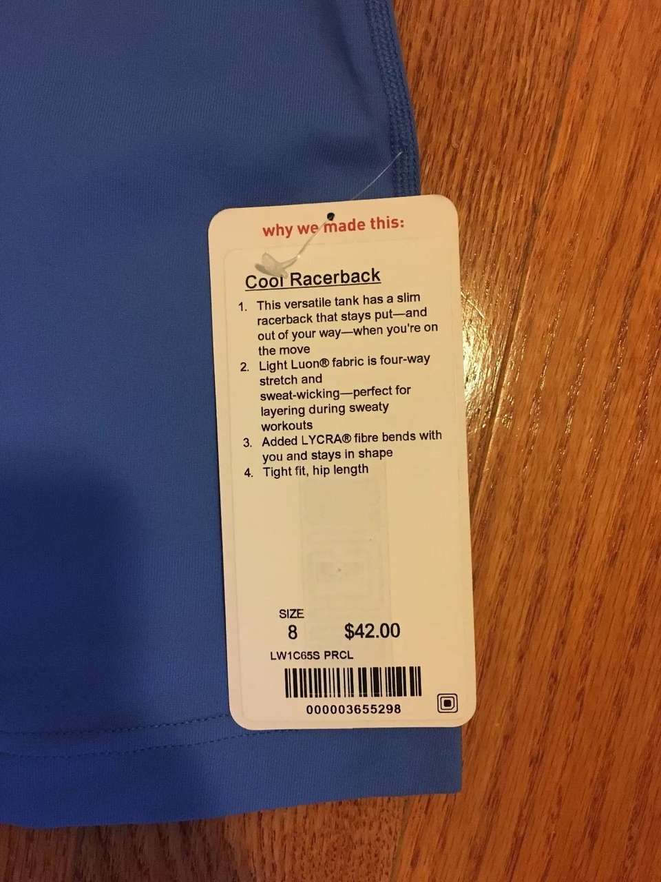 Lululemon Cool Racerback - Porcelaine