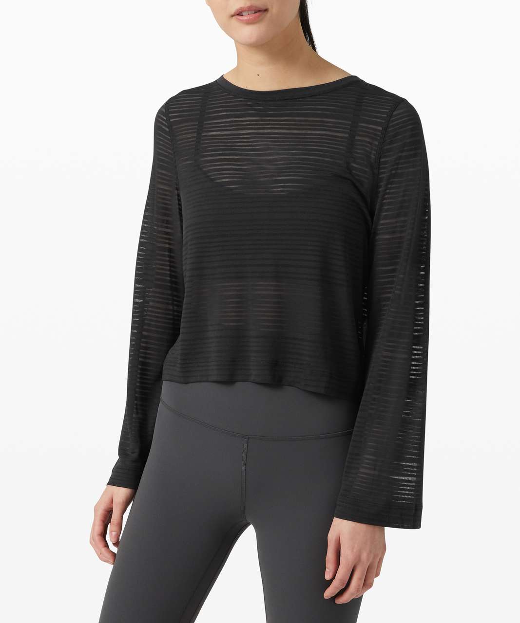 Lululemon Sheer Will Long Sleeve *Camo - Black - lulu fanatics