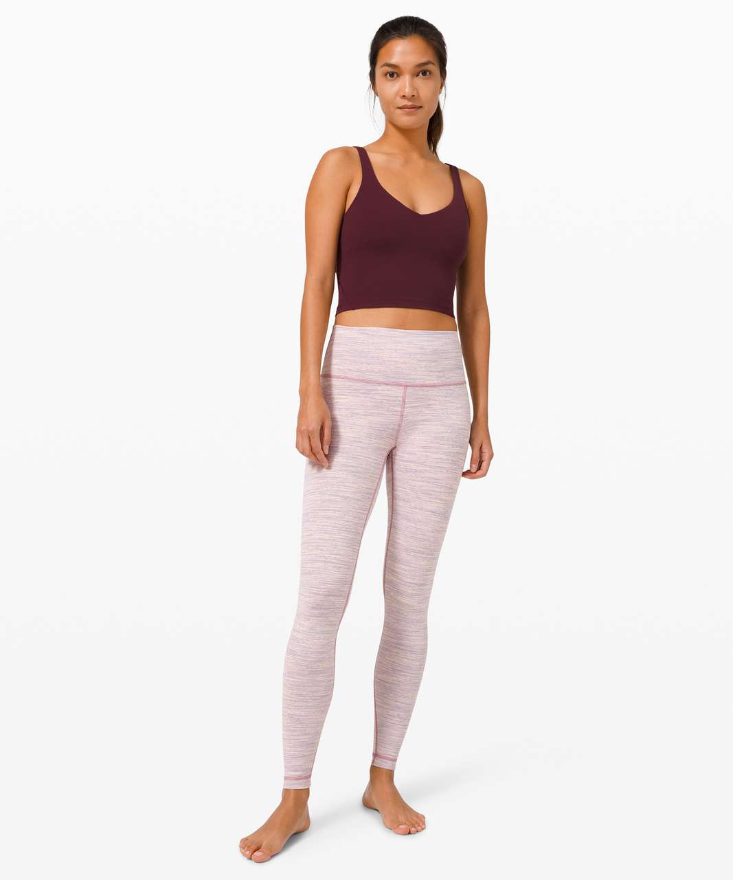 Lululemon moody mirage bark berry wunder under pants vintage pink yeah yoga  tank - Agent Athletica