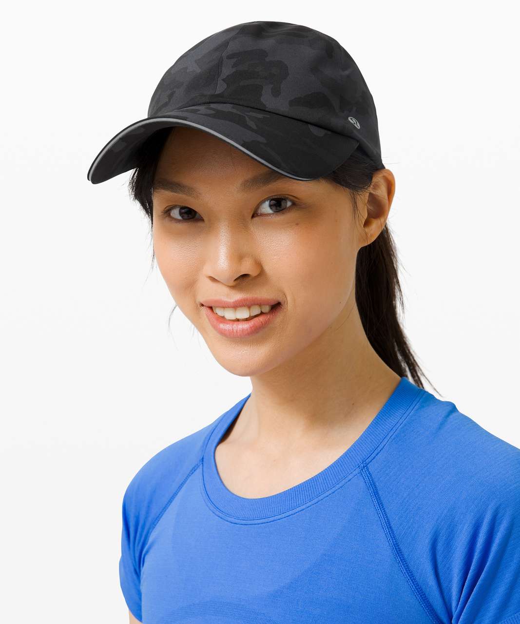 Lululemon Fast and Free Womens Run Hat - Incognito Camo Multi Grey 